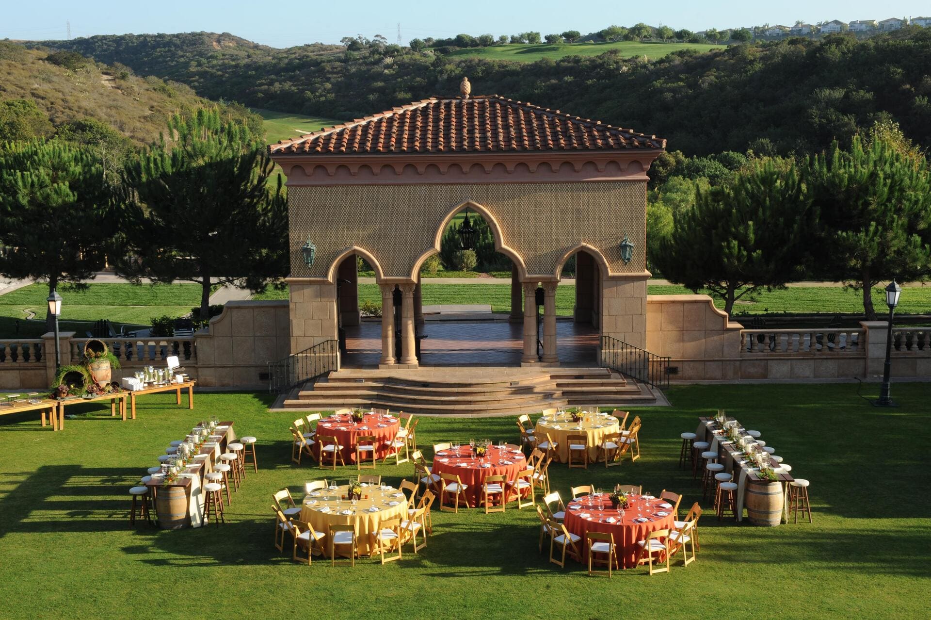 Lawn set up for a gathering