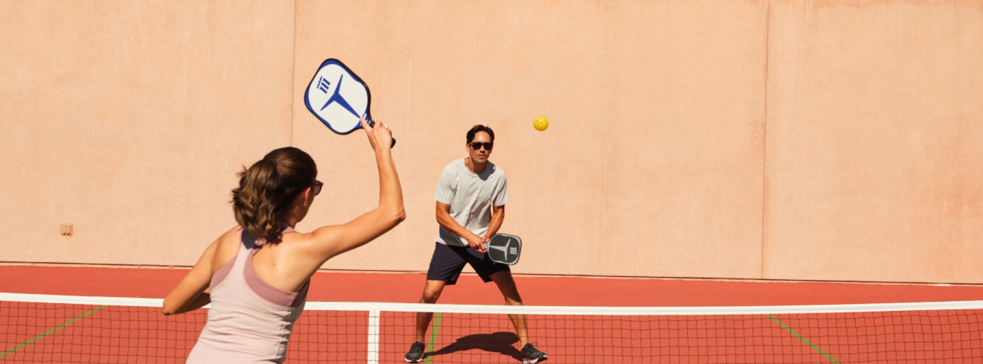pickleball players outdoors