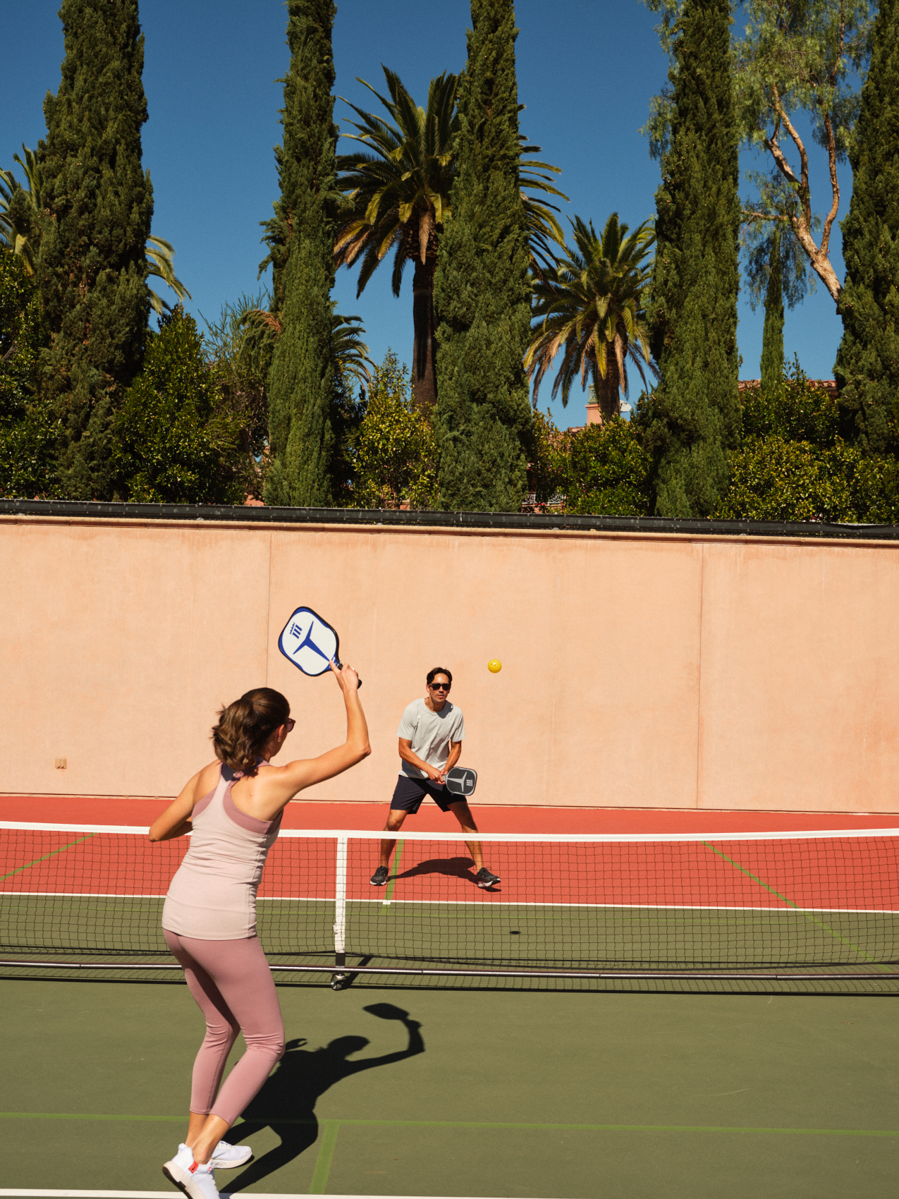 pickleball players outdoors
