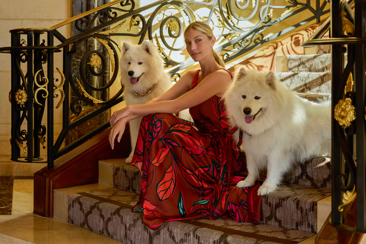 lifestyle woman with dogs at Fairmont Grand Del Mar