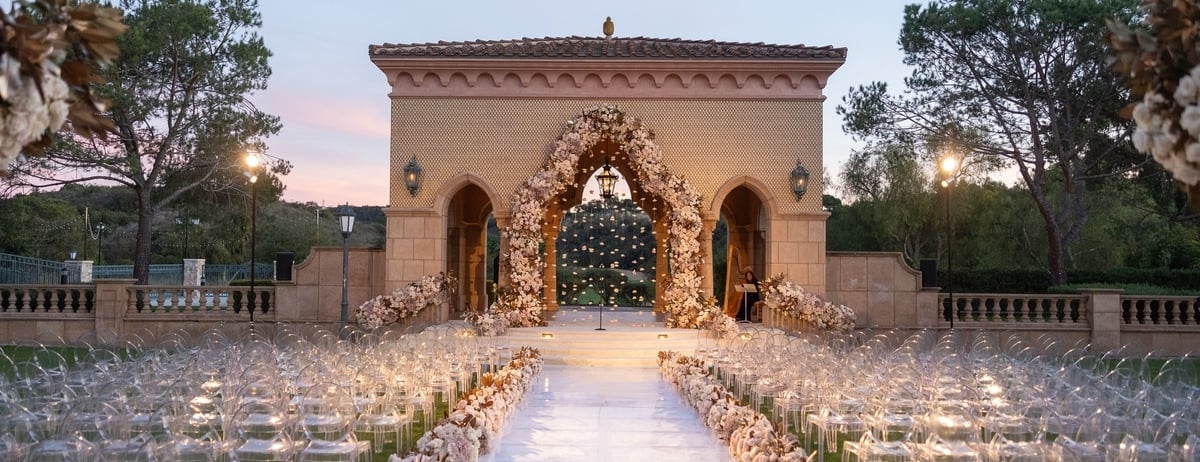 Aria Lawn Ceremony set up