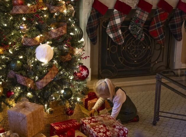 Girl at Christmas Tree
