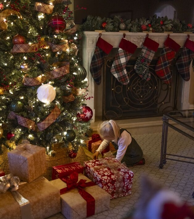 Girl at Christmas Tree