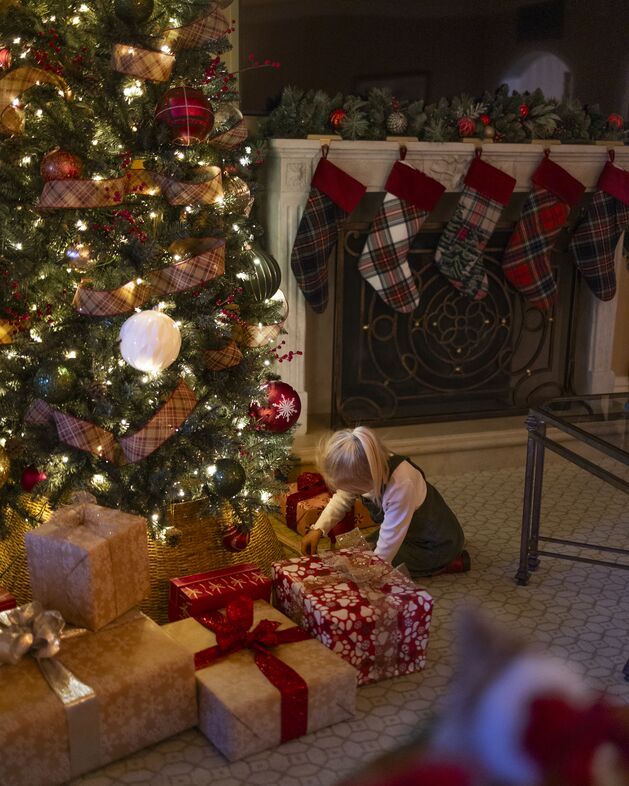 Girl at Christmas Tree